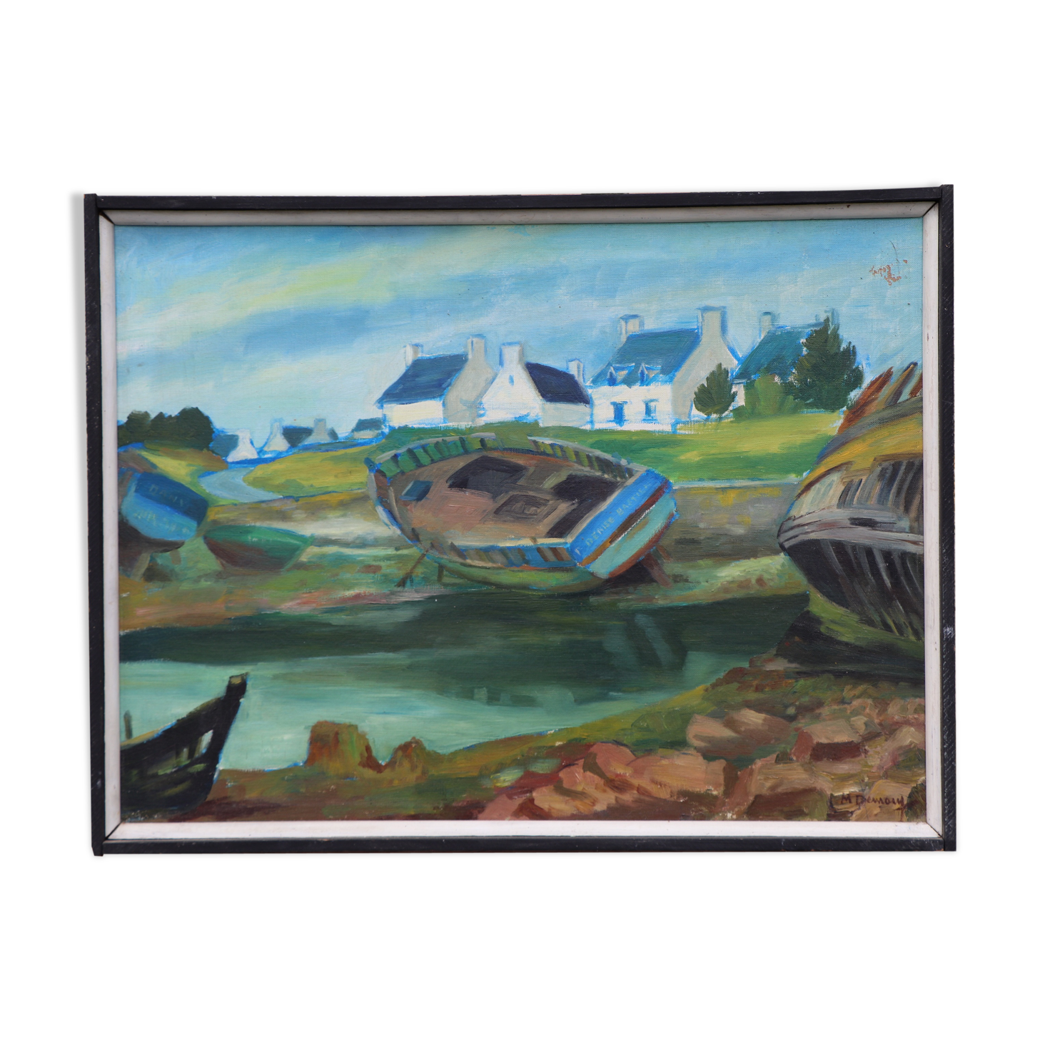 Table Bretagne Guilvinec, signed