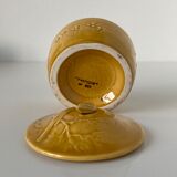 Small round covered terrine in yellow glazed porcelain