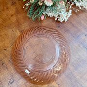 Rosaline pink glass salad bowl