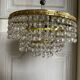 Ceiling lamp crown brass with vintage tassels