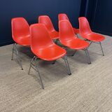 Ensemble de 6 chaises DSS par Charles et Ray Eames Vitra année 2000