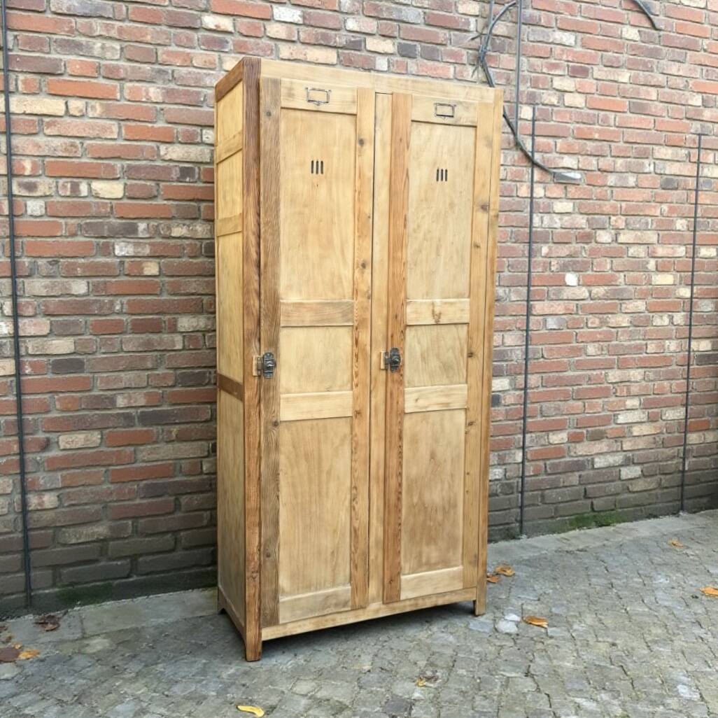Vintage wooden wardrobe from 1940.