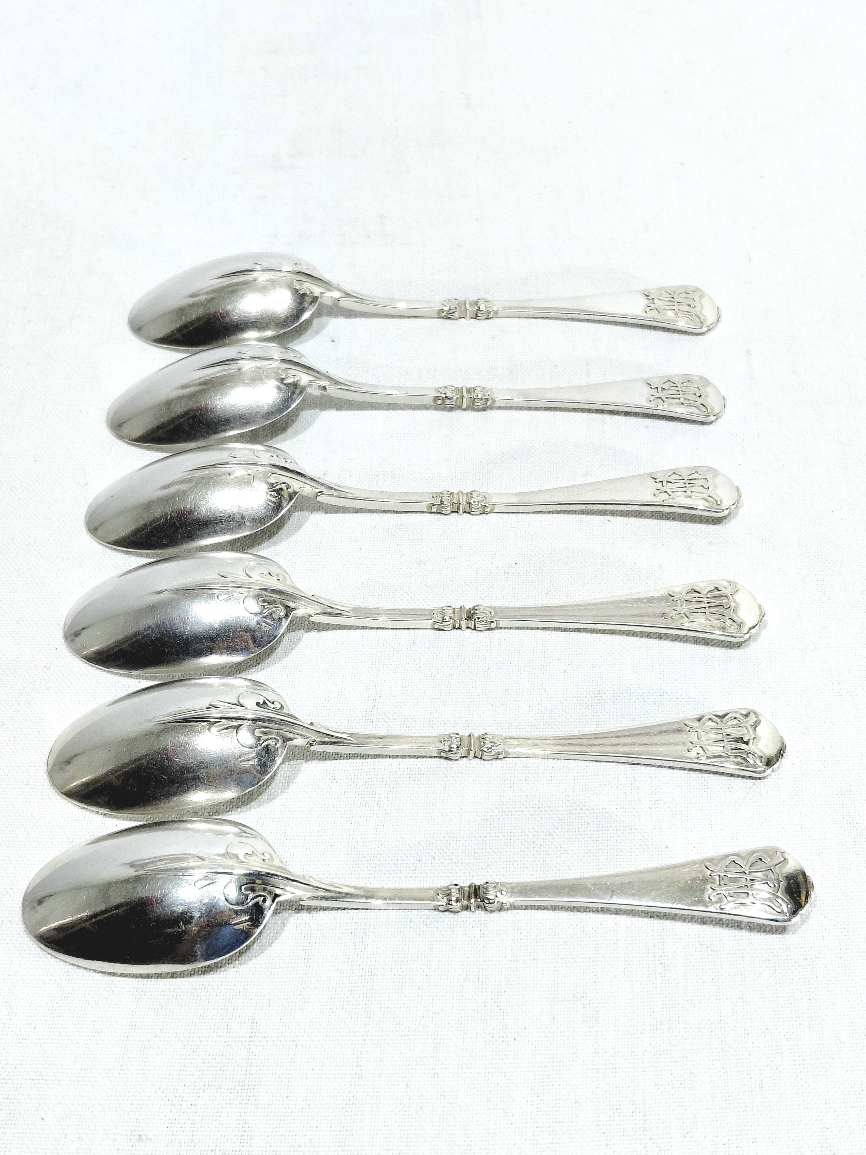 Cardeilhac - 6 teaspoons in solid silver