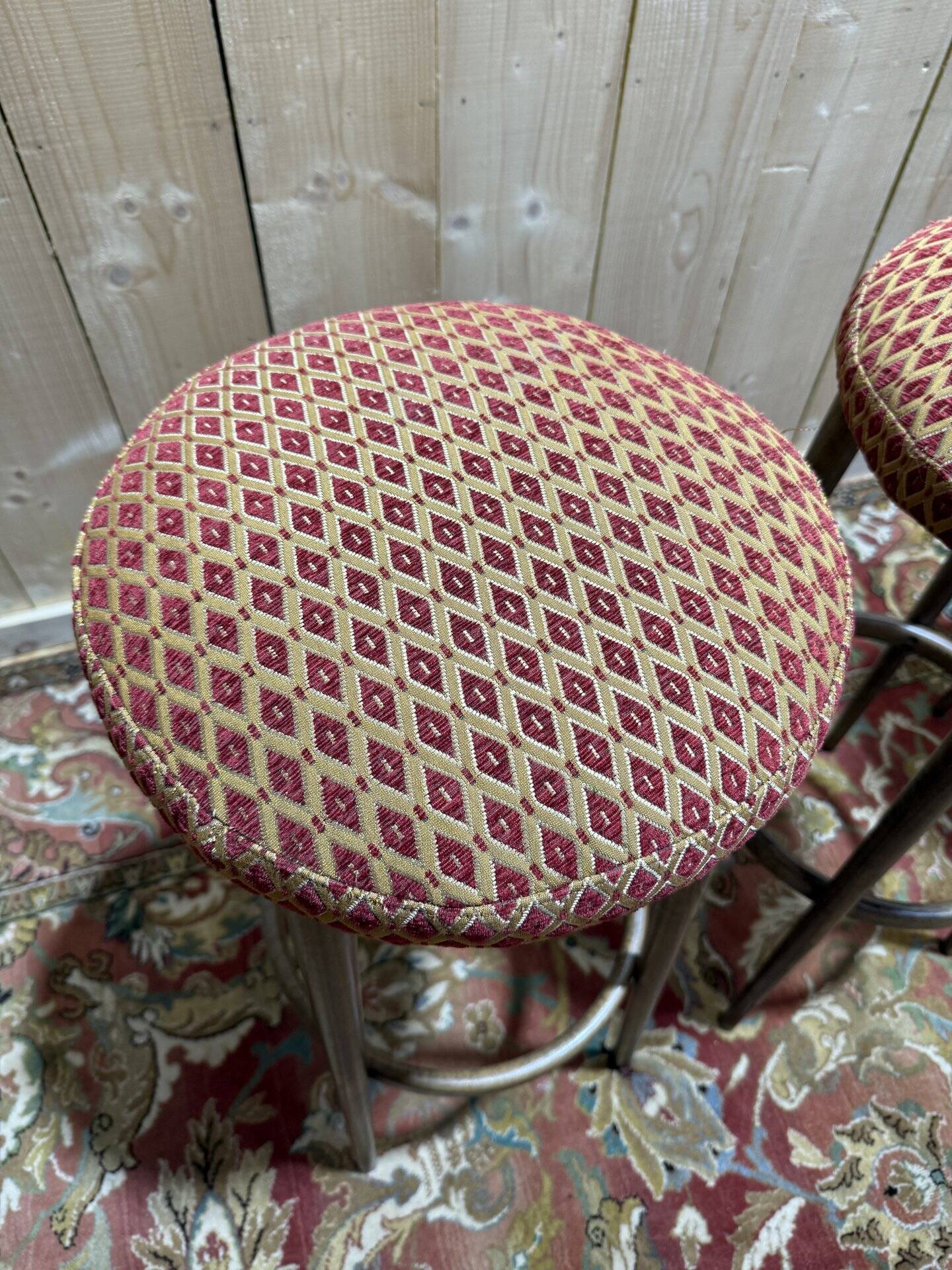 Suite de 4 tabourets de bar 1960