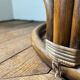 Rattan bench with round shelf