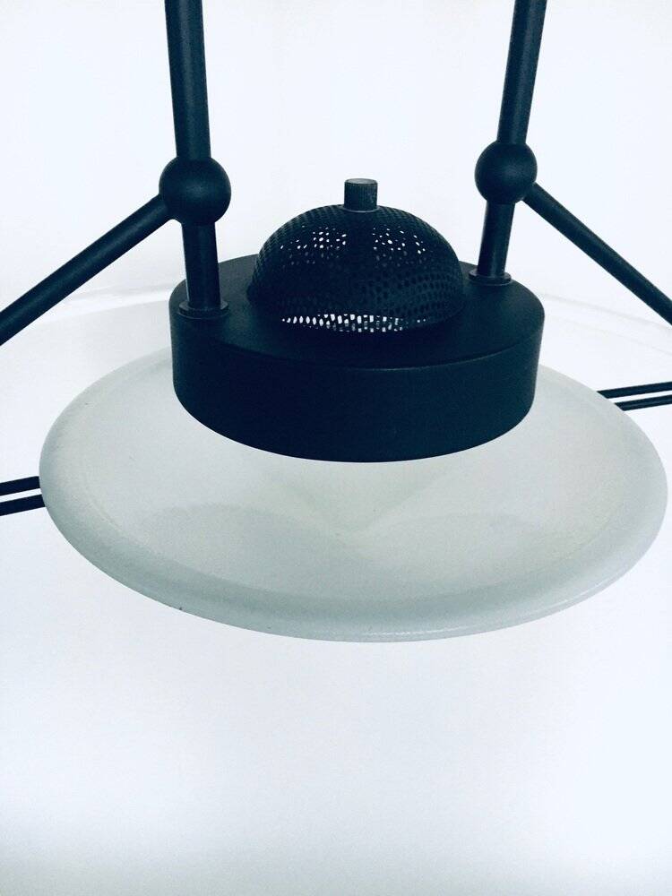 Black pendant lamp, 1980s