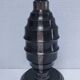 Art Deco metal lamp base with black and silver patina