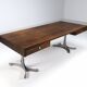 Trau Arredamenti Metallici S.P.A. large desk rosewood Italy 1960