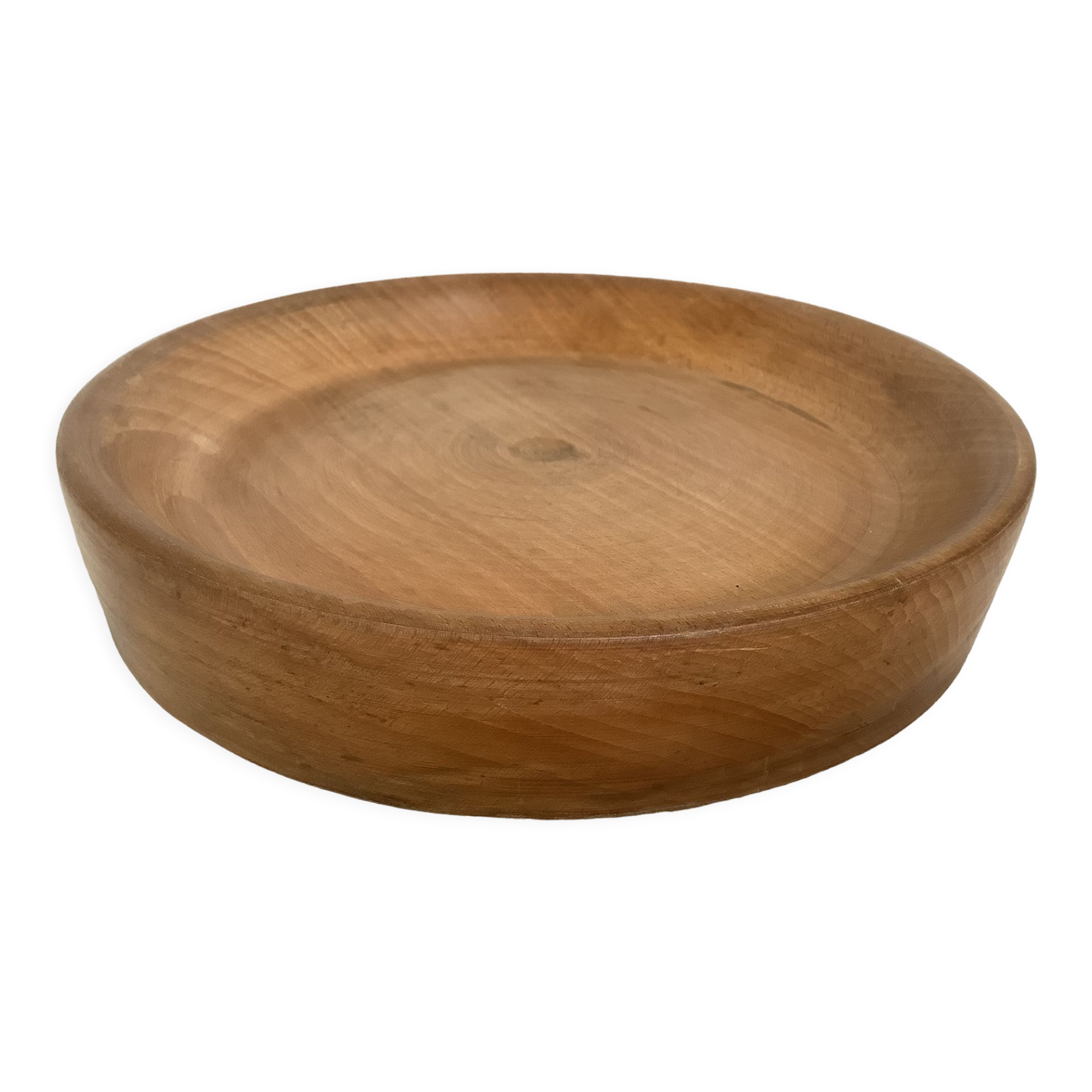 Round thick wooden tray
