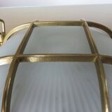 Brass porthole wall lamp