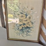 Faded flower frame painting