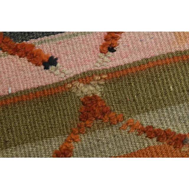 1970s Vintage Turkish Oushak Handmade  Colorful Runner Rug 84x275