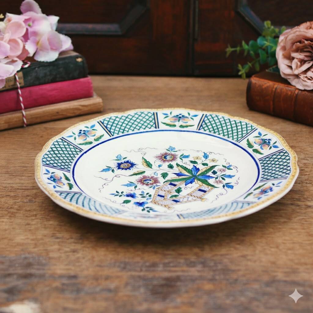 Antique plate Sarreguemines Montmorency