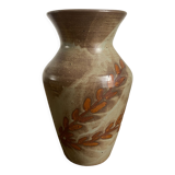 Vintage ceramic vase vegetal decoration