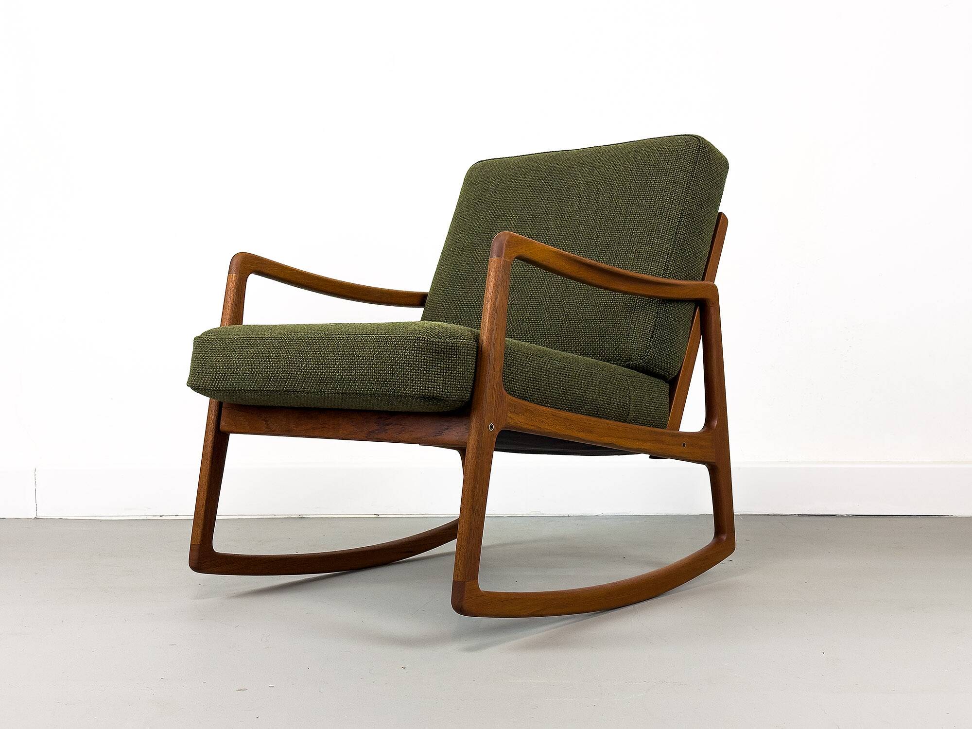 Danish Teak Rocking Chair by Ole Wanscher for France & Son, 1960s