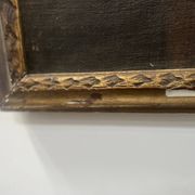 Huile sur toile, encadrement en bois doré, XVIII siècle