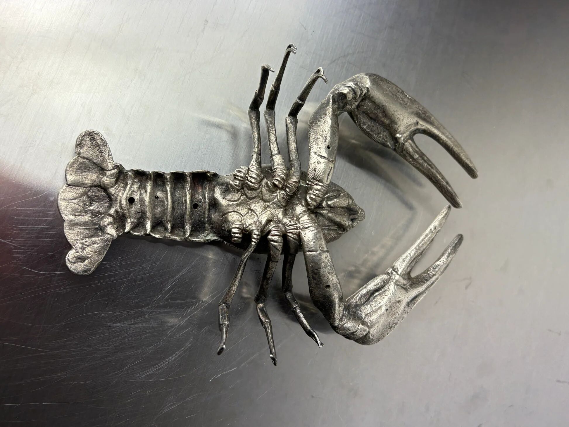 Lobster jewellery box, silver plated, Italy, 1950s