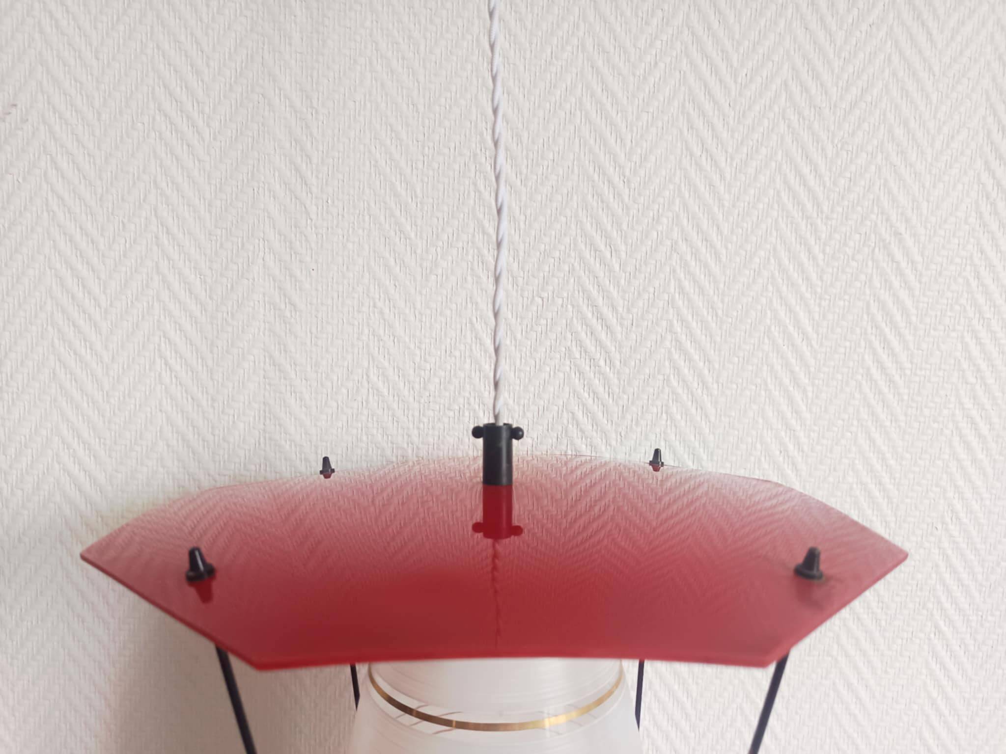 Suspension en verre et plexiglas, 1960