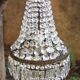 Lustre montgolfiere art deco a pampilles