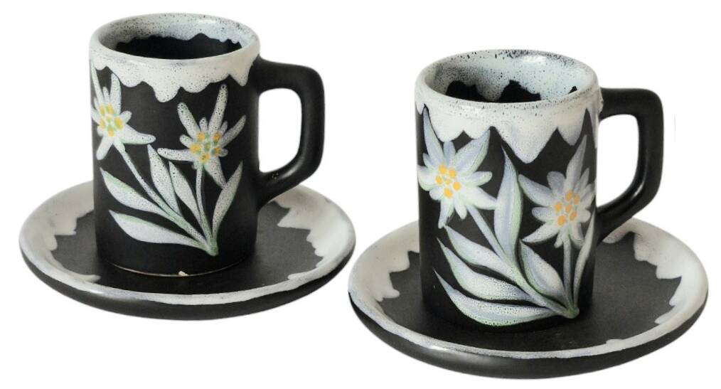 Duo of Vallauris Fourmaintraux cups