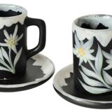 Duo of Vallauris Fourmaintraux cups