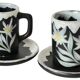 Duo of Vallauris Fourmaintraux cups