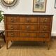 Louis XVI style marquetry commode – black and white marble top