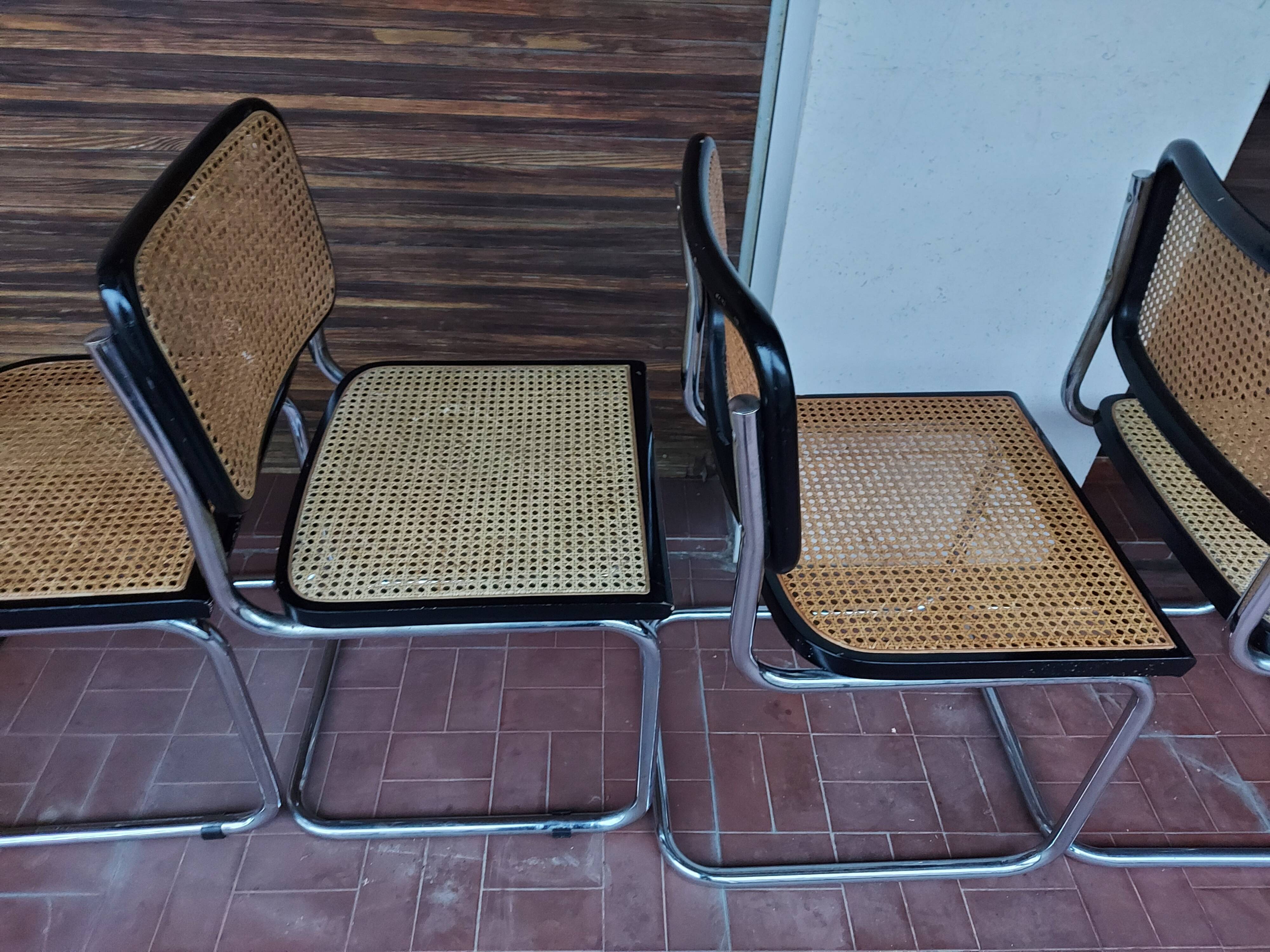 Set of 5 chairs Marcel Breuer B32