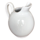 Old Nicola FASANO White Enameled Terracotta Pitcher Italy Vintage #A763