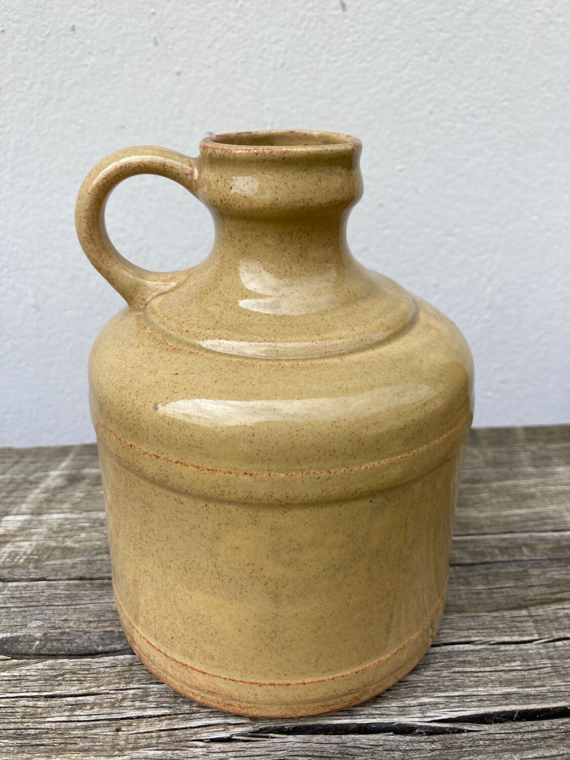 Beige glazed ceramic vase