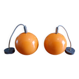 Pair of vintage erco dmi pendants or wall lights