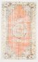 4x7 Peach & Beige Oriental Turkish Vintage Rug, 134x220Cm