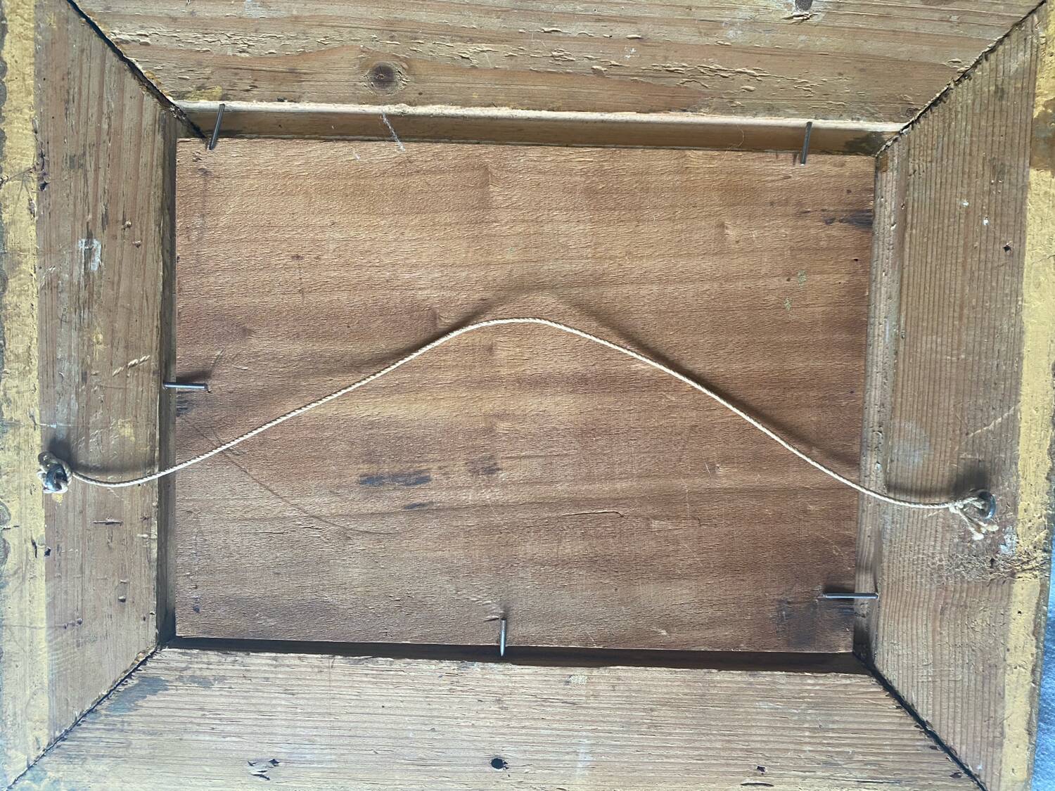 Oil on wooden panel framed, signed old