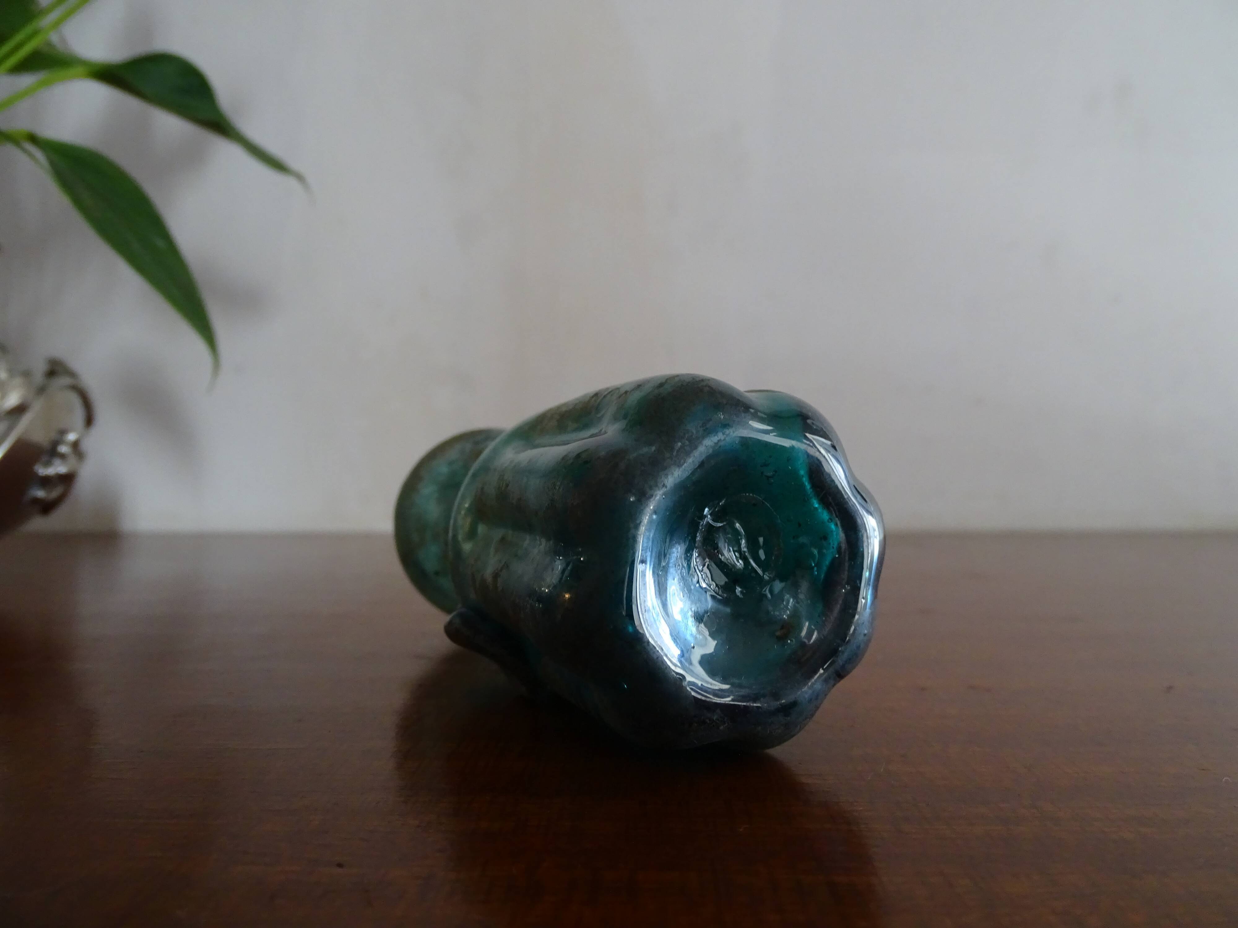 Miniature vase Scavo Seguso Vetri d'Arte iridescent glass Murano 1950