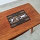 Teak coffee table by Louis Van Teeffelen with tile inlay.