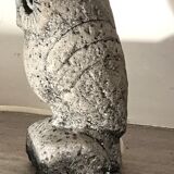 Vintage stone owl lamp