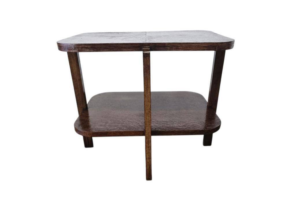 Table d'appoint art déco vintage en bois
