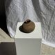 Small round ancient vase in engraved terracotta, Indonesian polychromy H10 D1