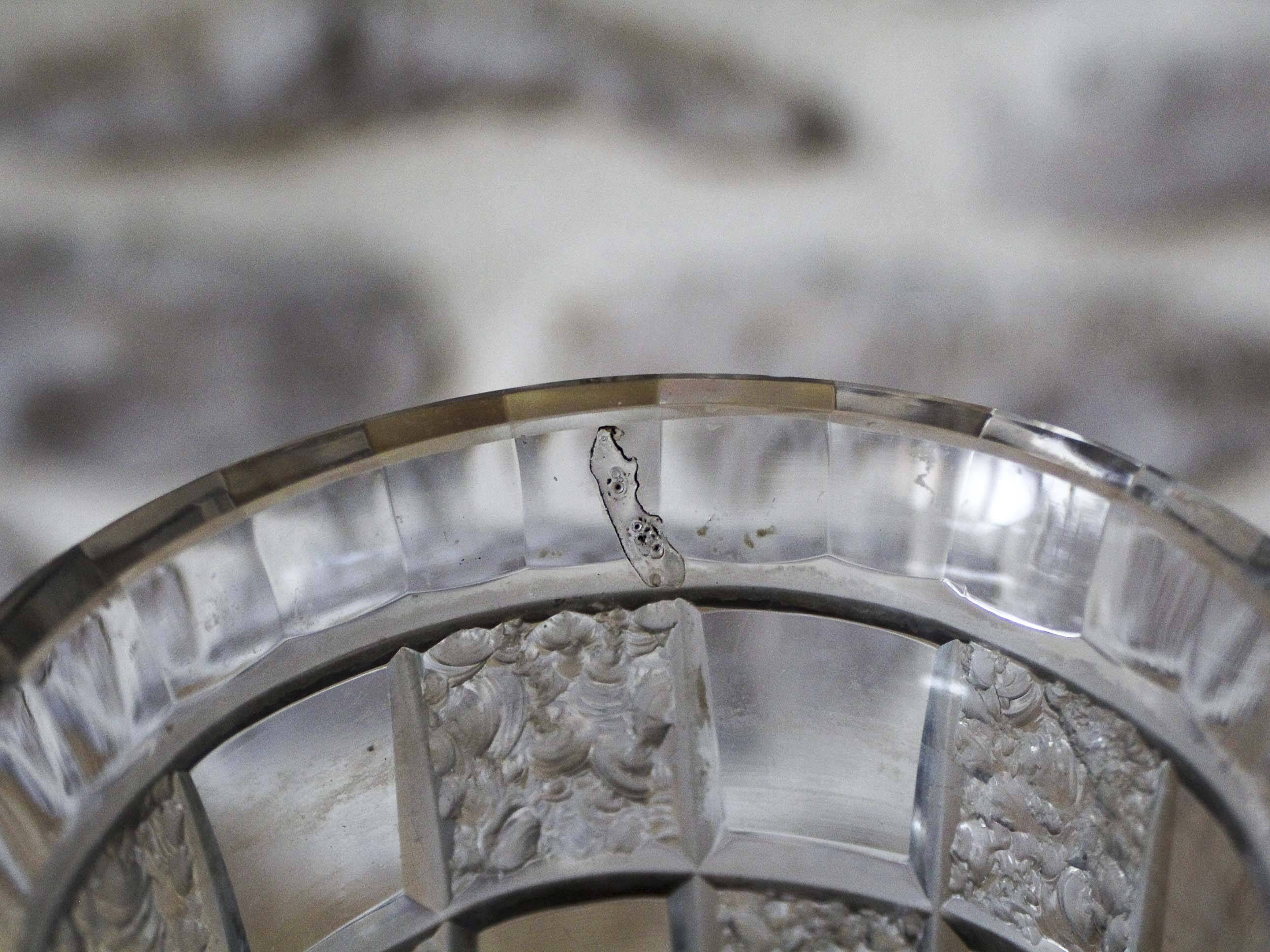 Cut crystal vase by A. Houillon (1885-1954)