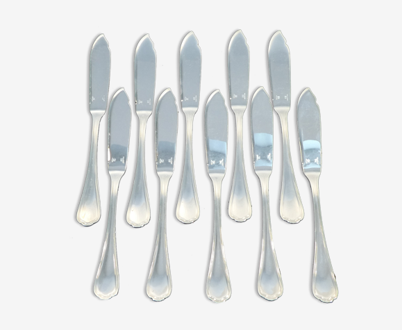 10 couteaux a poisson christofle modele spatours