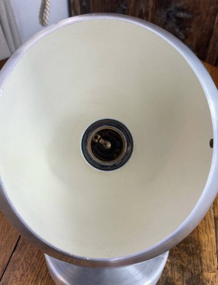 Eye Ball brushed aluminium Space Age lamp or wall light