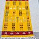 Traditional handmade biker yellow kilim carpet made of pure wool  - 120x70cm