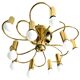Honsel Leuchten ceiling light with 10 brass lights, Mid Century, 1970s.