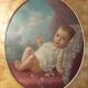 Old oil painting on canvas