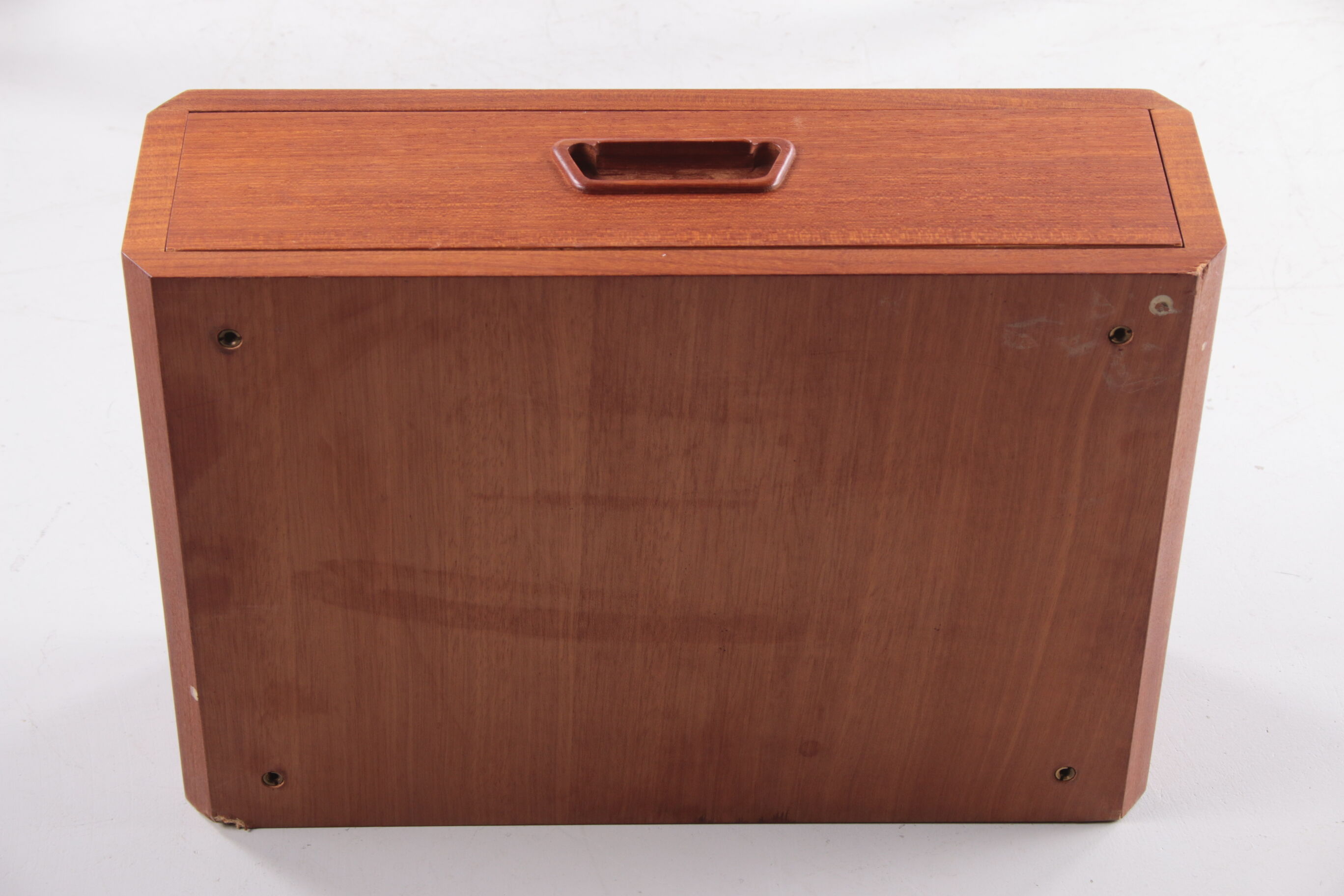 Pair of teak floating vintage bedside tables with drawer - Denmark 1960