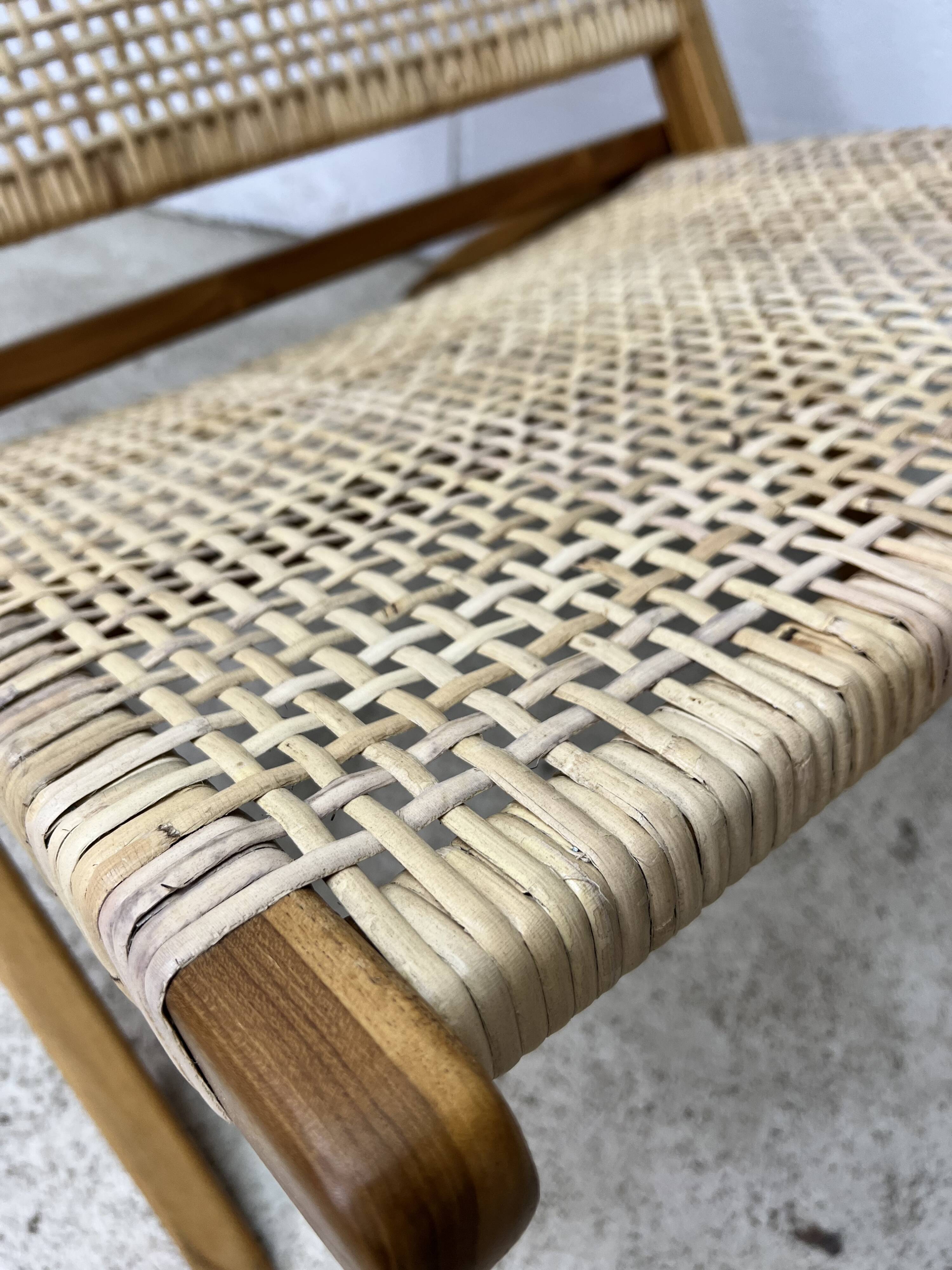 Fauteuil pliant en osier
