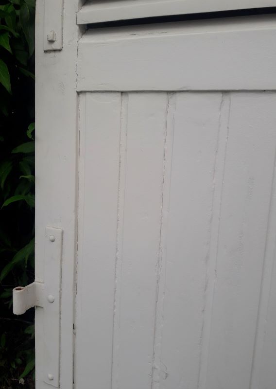 Arched shutters oak louvers H226xW277 4 leaves