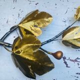 Applique murale feuilles dorées