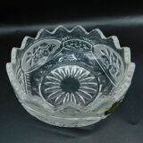 Vide-pocket / crystal cup with floral decoration