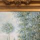 Old oil painting canvas reproduction fields in spring monet 80x70 s
